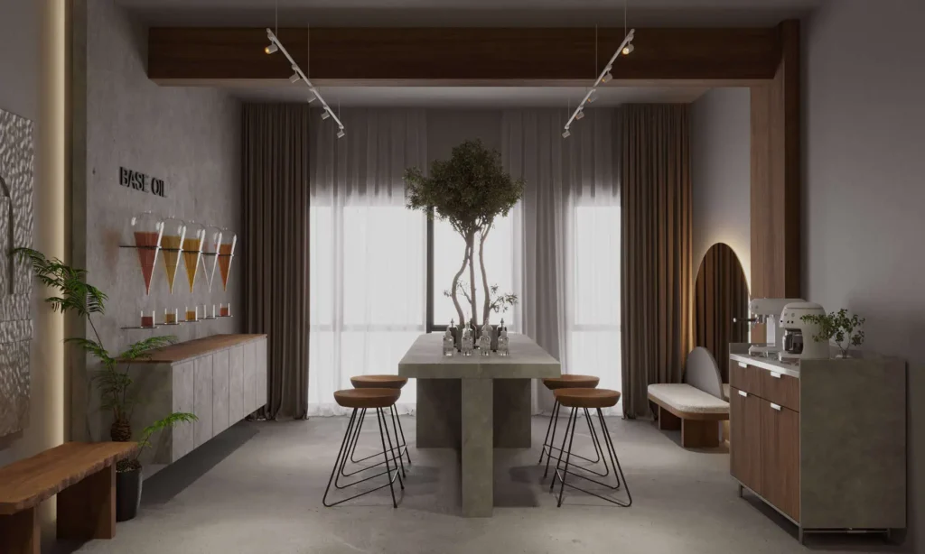 Commercial interior design Kuala Lumpur modern dining and retail space